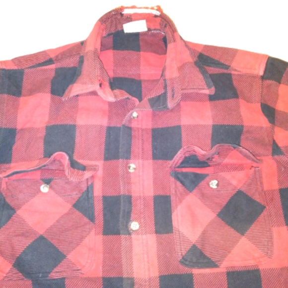 5 Brother Vintage Heavyweight Flannel Plaid Shirt Size Tallman Large - Picture 2 of 6